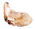 specimen of natural raw stilbite rock cutout