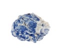 natural rough blue spinel crystal cutout