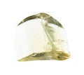 tumbled heliodor yellow beryl crystal cutout Royalty Free Stock Photo