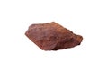 Specimen of red shale sedimentary rock isolated on a white background. Royalty Free Stock Photo