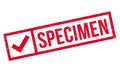 Specimen rubber stamp