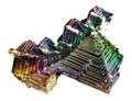 stairstep crystal of bismuth mineral cutout