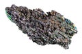 specimen of unpolished carborundum mineral cutout