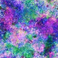 Speckled Abstract Purple Green And Blue Pattern