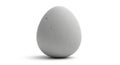 A speckled, pale gray stone shaped like an egg against a white background. The surface is smooth Royalty Free Stock Photo