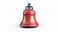 Speckled Red Bell with Blue Handle, Digital Render Royalty Free Stock Photo
