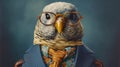 Specs and Feathers: A Budgie with Glasses