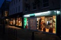 Specsavers store in boston uk on a dark winter afternoon Royalty Free Stock Photo