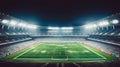 The Spectacle of a Fully Illuminated Football Stadium. Generative AI Royalty Free Stock Photo