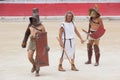 Gladiators in Arles Camargue en France Royalty Free Stock Photo