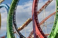 a spectacle of joy and excitement public delights in entertaining roller coaster rides at wurstelprater amusement park in vienna Royalty Free Stock Photo