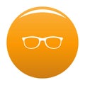 Spectacles with diopters icon orange Royalty Free Stock Photo