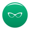 Spectacles without diopters icon vector green Royalty Free Stock Photo