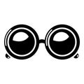 Spectacles icon, simple black style