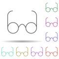 Spectacles multi color icon. Simple thin line, outline vector of school icons for ui and ux, website or mobile application Royalty Free Stock Photo