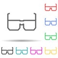 spectacles multi color style icon. Simple thin line, outline vector of web icons for ui and ux, website or mobile application Royalty Free Stock Photo