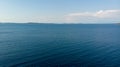 Spectacular aerial sea landscape of rocky coast and crystal clear water. Royalty Free Stock Photo