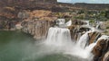 Spectacular aerial view of Shoshone Falls or Niagara of the West, Snake River, Idaho, USA Royalty Free Stock Photo