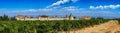 Spectacular Ancient Fortress Of Medieval City Carcassonne And Vineyards In Occitania, France Royalty Free Stock Photo