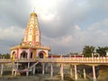 Spectacular architecture of a colourful still temple