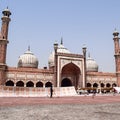 The spectacular architecture of the Great Friday Mosque Jama Masjid in Delhi during Ramzan season, the most important Mosque in