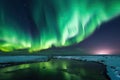 spectacular aurora borealis dance across the sky, a result of solar flares and geomagnetic storms