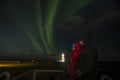 Spectacular auroral display over the Iceland island