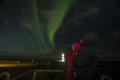 Spectacular auroral display over the Iceland island