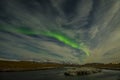 Spectacular auroral display over the Iceland island