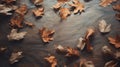 Spectacular Autumn Leaves: Dark Beige Imagery With Playful And Dreamlike Aesthetic