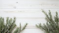 Spectacular Backdrops: Ten Fresh Rosemary Leaves In A Muted Color Palette