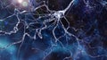 Conceptual image with neuron cell in abstract space Royalty Free Stock Photo