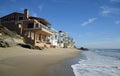 Spectacular beach front homes in Laguna Beach, California. Royalty Free Stock Photo