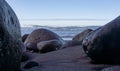 Spectacular beach view between rocks