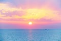 Spectacular beautiful sunset or sunrise on the mediterranean sea