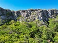 View of the Bluff the rock structure cliff in Cayman Brac Cayman islands