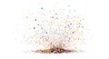 Colorful party confetti exploding upward Royalty Free Stock Photo