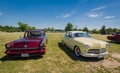 Spectacular car show in the Country Heritage Park, amazing front view of classic vintage cars