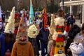 Spectacular carnival procession children masks