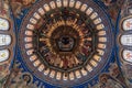 Spectacular ceiling and dome of Romanian Orthodox Holy Trinity Cathedral Catedrala Sfanta Treime