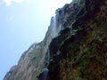 The spectacular Christmas Tree Waterfall in Sumidero Canyon