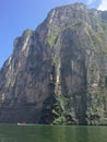 The spectacular Christmas Tree Waterfall in Sumidero Canyon