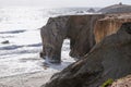 Spectacular cliff Arche De Port Blanc, Quiberon, Britanny, France Royalty Free Stock Photo