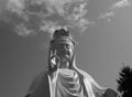 Spectacular cloud over the statue of GuanYin, the Goddess of Mercy and Compassion in the buddhist religion