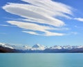 Spectacular Clouds over Mount Cook, New Zealand Royalty Free Stock Photo