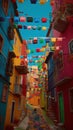 Spectacular colorful rococo cityscape