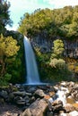 Spectacular Dawson Waterfalls in Egmont National Park in New Zealand