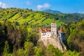 Spectacular Dracula castle near Brasov, Bran, Transylvania, Romania, Europe Royalty Free Stock Photo