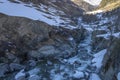 Spectacular drive along the river Venter Ache in the Venter Valley in Tirol, Austria