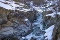 Spectacular drive along the river Venter Ache in the Venter Valley in Tirol, Austria